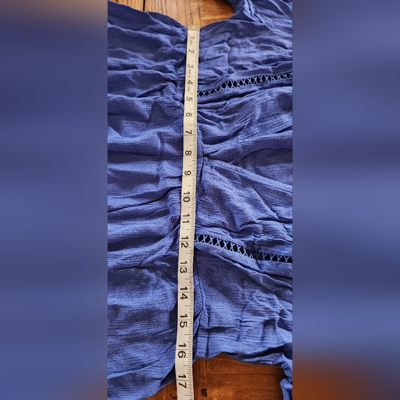 Merokeety Royal Blue Long Flare Sleeves Boho Dress Size L - Picture 12 of 14